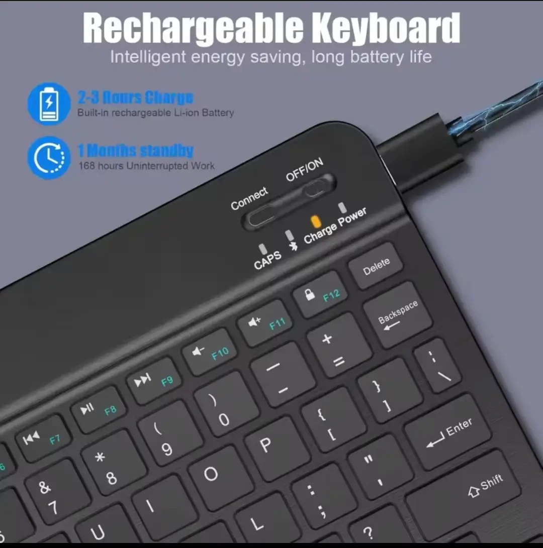 Clavier Bluetooth لوحة مفاتيح بلوتوث للهاتف و الطابلات حجم متوسط