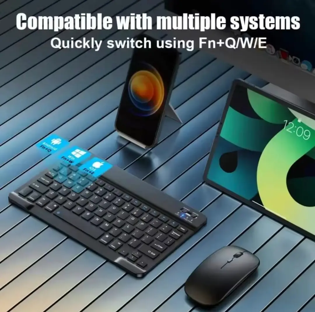 Clavier Bluetooth لوحة مفاتيح بلوتوث للهاتف و الطابلات حجم متوسط