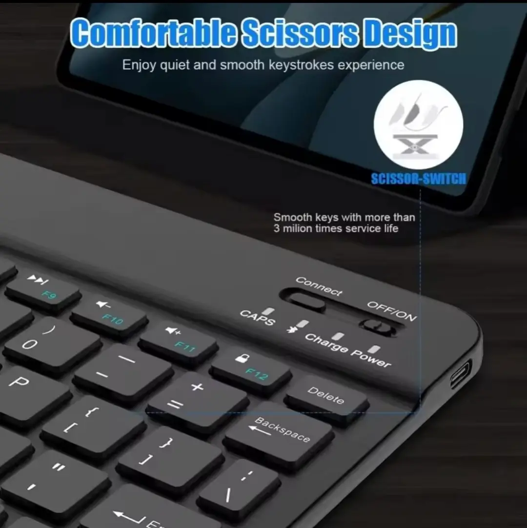 Clavier Bluetooth لوحة مفاتيح بلوتوث للهاتف و الطابلات حجم متوسط