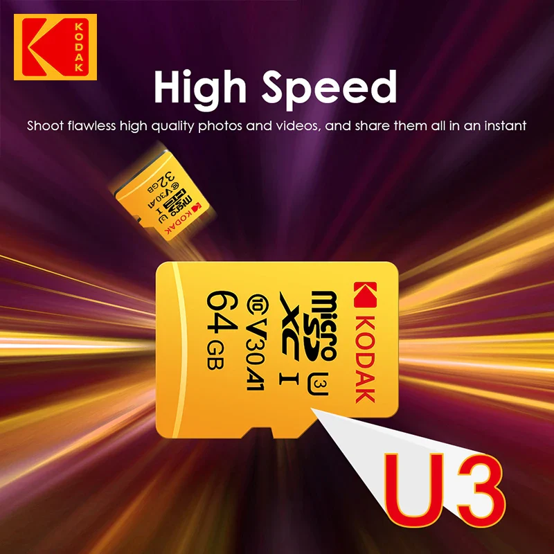 Carte Memoire KODAK Original 64GB Original بطاقة الذاكرة الأصلية من كوداك