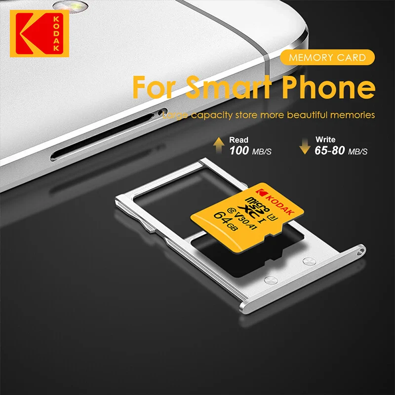 Carte Memoire KODAK Original 64GB Original بطاقة الذاكرة الأصلية من كوداك